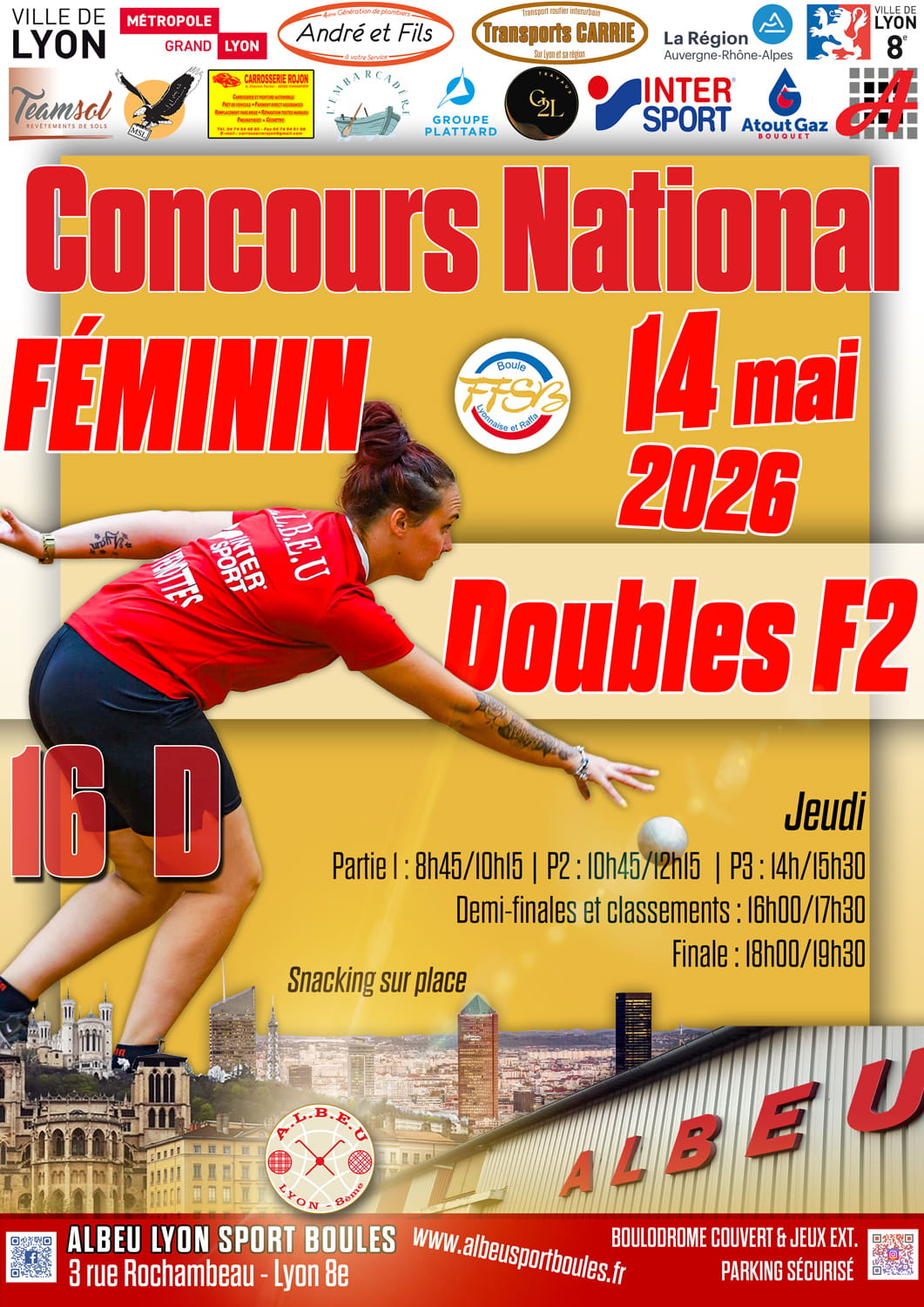 Grand Prix National F2 FFSB : Tirage j13 2026