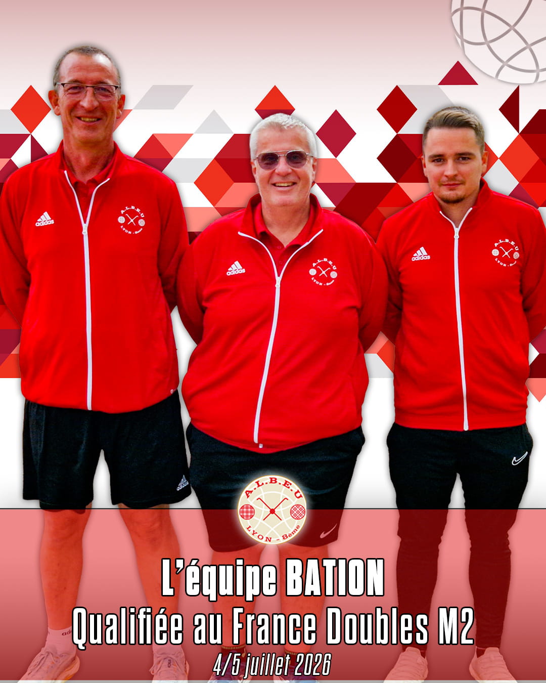 Championnat France doubles 2026 : nos M2 qualifiés
